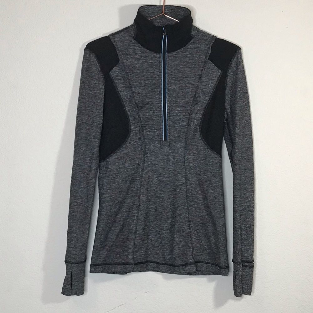 ‎Lululemon ruffle ribbed half zip pullover